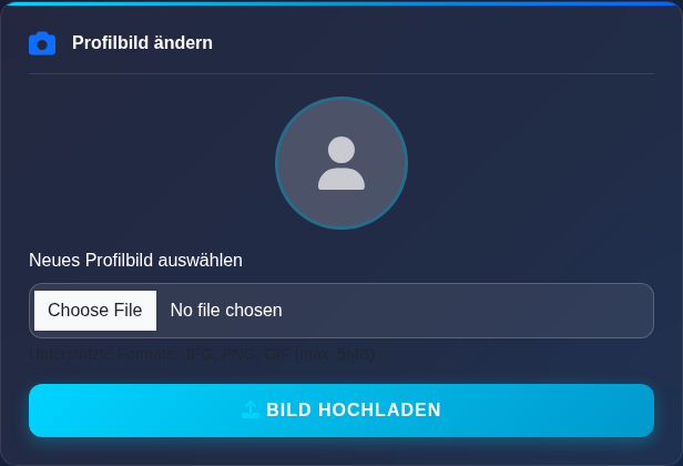 EzDarts Profilbild in der Spieler-Webapp ändern
